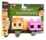 MINECRAFT FLIPPIN' FIGS ALEX AND AXOLOTOL 2-in-1 ACTION FIGURES.FREE SHIPPING