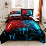 lris Bedding Bed in a Bag 3D Gaming Comforter Set Queen Size Gamer Bedding Featuring Gamepad Design for Boys Kids Adults Includes 1 Comforter and 2 Pillowcases A43 Queen
