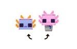 MINECRAFT FLIPPIN' FIGS ALEX AND AXOLOTOL 2-in-1 ACTION FIGURES.FREE SHIPPING