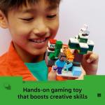 LEGO Minecraft Steve’s Taiga Adventure Building Toy for Boys & Girls - Video Game Playset & Toy Figures for Kids, Ages 6 + - W/2 Minifigures & 2 Pretend Play Animals - Gift Idea for Birthdays - 21583