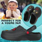 Get Trend One Piece Clogs for Boys, Fleece Lined Slip On Shoes, Non Slip Indoor Outdoor Slippers, Anime Gifts for Boys (12/13 US, Black One Piece)