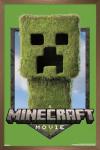 A Minecraft Movie - Creeper Logo Wall Poster, 22.4L" x 14.7W", Bronze Framed Version