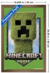 A Minecraft Movie - Creeper Logo Wall Poster, 22.4L" x 14.7W", Bronze Framed Version