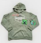 Minecraft over world Explorer boys pullover hoodie Large 10/12 green