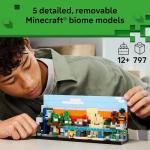 LEGO Minecraft Mini Biomes Building & Pretend Play Toy for Boys & Girls - Video Game Playset & Toy Figures for Preteens, Ages 12 + - W/2 Minifigures & 3 Microfigures - Gift Idea for Birthdays - 21589