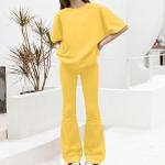 AIMAOMI girls outfits size 8 Girls 2 Piece Outfits Short Sleeve T-Shirt Crewneck Tops with Flare Pants Spring Summer Clothing Sets(Sky Blue, 8-9 Years)