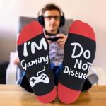 Christmas Stocking Stuffers Gamer Gifts for Teens Boys Gamer Socks Do Not Disturb I'm Gaming Funny Socks for Kids Men Women