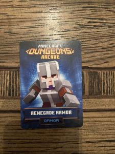 Minecraft Dungeons Arcade Card Series 4 Renegade Armor #33/143 Armor Rare