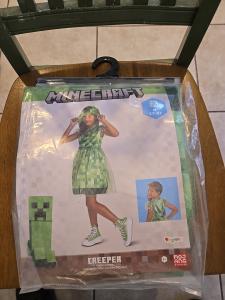 Brand New Minecraft Creeper Hooded Dress Child Costume Medium 7/8  New