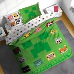 Sunny Side Up Minecraft Full Comforter Set - 7 Piece Kids Bedding Includes Comforter, Sheets & Pillow Cover - Super Soft Gamer Microfiber Bed Set