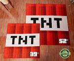 Minecraft Red TNT Block Area Rug - 52x52 Inches