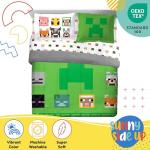 Sunny Side Up Minecraft Full Comforter Set - 7 Piece Kids Bedding Includes Comforter, Sheets & Pillow Cover - Super Soft Gamer Microfiber Bed Set