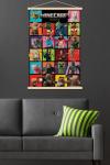 Trends International A Minecraft Movie - Grid Wall Poster with Magnetic Frame, 34L x 22.4W, Print and Beechwood Hanger Bundle