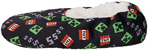 Minecraft Creeper Sock Slippers for Kids, Medium