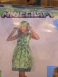 Brand New Minecraft Creeper Hooded Dress Child Costume Medium 7/8  New