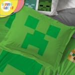 Sunny Side Up Minecraft Full Comforter Set - 7 Piece Kids Bedding Includes Comforter, Sheets & Pillow Cover - Super Soft Gamer Microfiber Bed Set