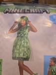 Brand New Minecraft Creeper Hooded Dress Child Costume Medium 7/8  New