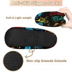 AUUXVA Women's Fuzzy House Slippers Fluffy Winter Home Shoes for Men Outdoor Indoor Slippers Comfy Warm Plush Lining Bedroom Shoes(XXL, Game Video)