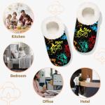 AUUXVA Women's Fuzzy House Slippers Fluffy Winter Home Shoes for Men Outdoor Indoor Slippers Comfy Warm Plush Lining Bedroom Shoes(XXL, Game Video)