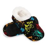 AUUXVA Women's Fuzzy House Slippers Fluffy Winter Home Shoes for Men Outdoor Indoor Slippers Comfy Warm Plush Lining Bedroom Shoes(XXL, Game Video)