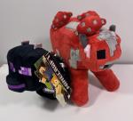 JINX Mojang Minecraft Plush Lot Ender Dragon NWT Mooshroom Cow Mojang 2pc