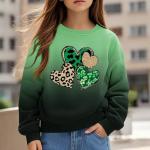 Cute St Patricks Day Shirts Kids Girls Funny Shamrock Graphic Crewneck Shirt Spring Holiday Long Sleeve Lucky Outfit