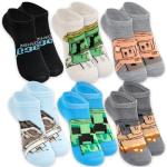 Minecraft Socks for Men Set - Video Game Accessories Bundle with 6 Pairs of Socks for Teens, Adults Shoe Size 4-10 Plus Stickers Apparel Set for Men