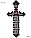 Disguise Minecraft Netherite Sword Costume Accessory, Official Minecraft Plastic