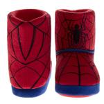 Marvel Spiderman Slipper Boots for Boys - The Amazing Spidey House Shoes Indoor Cozy Plush Slippers - Red/Blue (Size 11-12 Little Kid)