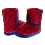 Marvel Spiderman Slipper Boots for Boys - The Amazing Spidey House Shoes Indoor Cozy Plush Slippers - Red/Blue (Size 11-12 Little Kid)