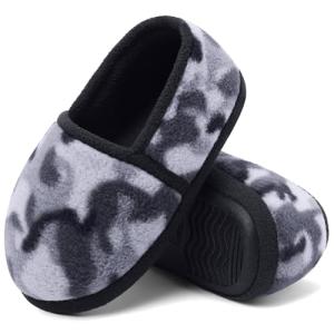 Bigwow Boys Camouflage Slippers Elastic Closed Heel House Shoes (Big Kid 2-3)