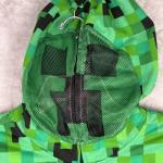 Minecraft Creeper Jacket Hoodie Mask Hood Large L Boy Girl NEW Zip Halloween NWT
