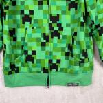 Minecraft Creeper Jacket Hoodie Mask Hood Large L Boy Girl NEW Zip Halloween NWT