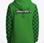 Minecraft creeper boy's hoodie green full zip pockets fleece lined Large 10/12