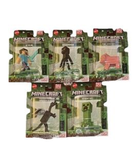 Minecraft Mattel Micro Figures Toys Steve Ended Dragon Creeper Pig Cake Topper￼￼