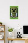 A Minecraft Movie - Creeper Logo Wall Poster with Push Pins, 22.4L" x 14.7W", Premium Poster & Push Pin Bundle