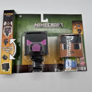Minecraft Flippin Figs 2-In-1 Sunny & Ender Dragon 3.75" Transform Figures