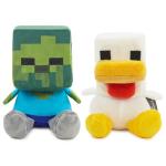 Hallmark Better Together Minecraft Magnetic Plush Toy, Set of 2 (Baby Zombie and Chicken), 5.25", Gift for Friends, Kids, Gamers