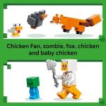 LEGO Minecraft Chicken Farm Building & Pretend Play Toy for Boys & Girls - Video Game Playset & Toy Figures for Kids, Ages 7+ - W/Chicken Fan Minifigure - Gift Idea for Birthdays - 21585