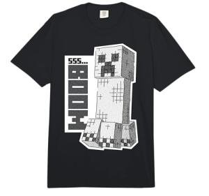 Minecraft Creeper SSS Boom Retro Pixel Comfort Colors Adult Heavyweight T-Shirt