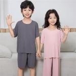 AIMAOMI girls short sets Girls 2 Piece Outfits Kids Short Sleeve Crewneck T-Shirts and Elastic Waist Pants Clothing Summer Sets(Khaki, 4-5 Years)