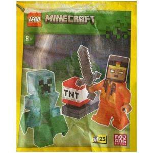 Lego Minecraft Paper & Foil Pack: Hero, Charged Creeper & TNT Launcher