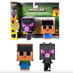 Minecraft Flippin Figs 2-In-1 Sunny & Ender Dragon 3.75" Transform Figures READ‼