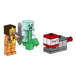 Lego Minecraft Paper & Foil Pack: Hero, Charged Creeper & TNT Launcher