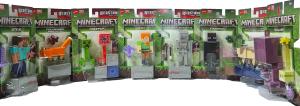 NEW 2026 Minecraft Redstone Charged 3.25" Figures with Building Piece LOT 8 NEW