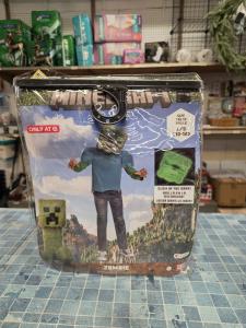 License Minecraft Zombie Video Game Costume Child Size 10-12 L Glow In The Dark 