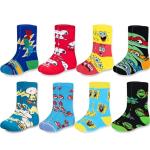 Cool Sock – Cartoon Shows Value Gift Bundle, 8-Pack Crew Socks for Little Kids Ages 4-7, Fun TV Show Prints, Soft Cotton Blend, Cozy & Comfortable