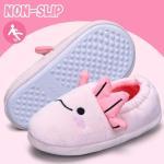 WateLves Kids Slippers Full Wrapped Toddler Slippers Boys Girls Comfortable Winter House Shoes(Cute Axolotl,28/29)
