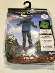 NEW Minecraft Movie ZOMBIE Jumpsuit Costume Size 6 Mask Glows FREE SHIPPING