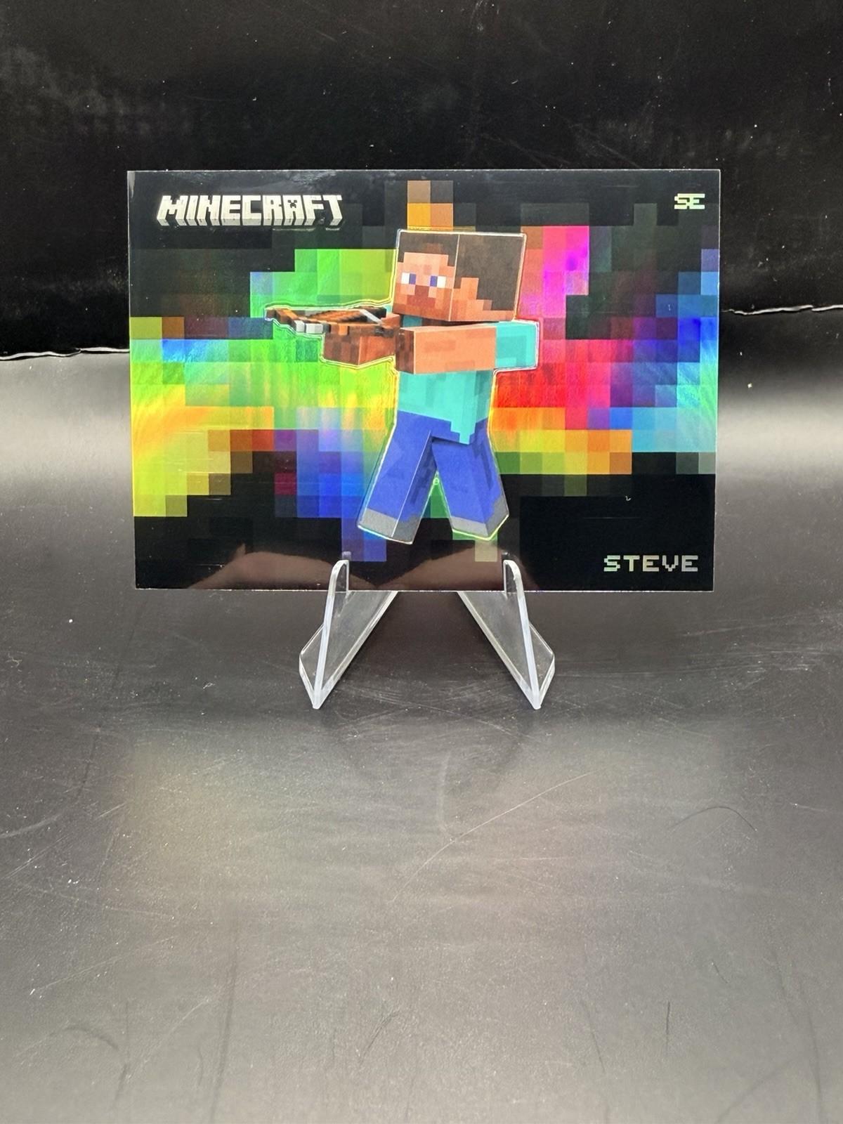 2025 Panini Minecraft Special Edition STEVE #7 OBSIDIAN COLORBLAST SSP (RARE)